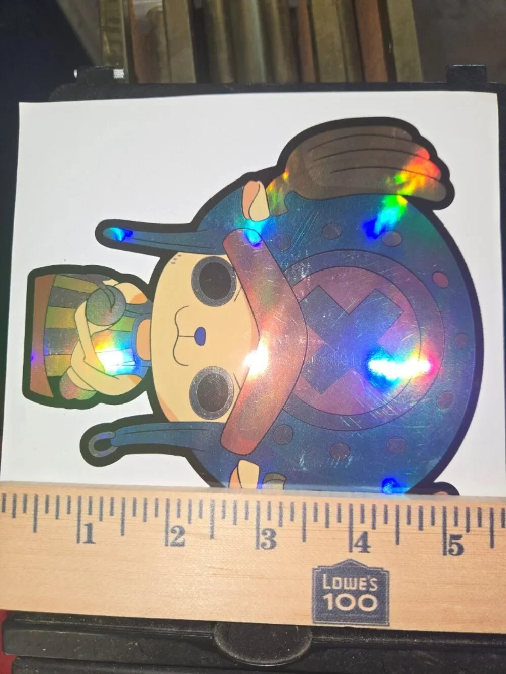 One Piece Chopper Holographic Anime Motion Car Sticker Decal Peeker